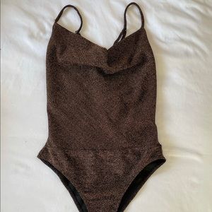 Bronze Glitter Bodysuit